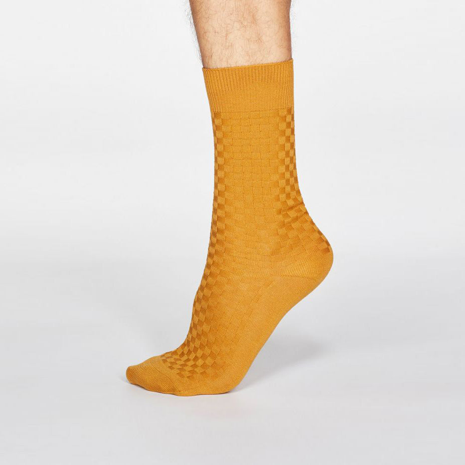 Kostymstrumpor Cameron Organic Mustard  - THOUGHT