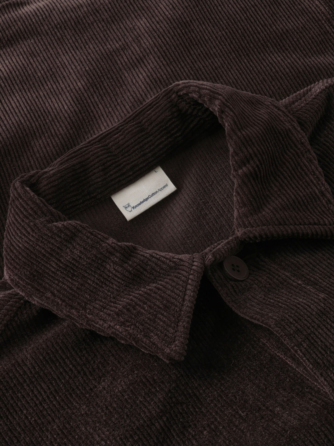 Corduroy Stretched 8-Wales Overshirt Chocolate Torte