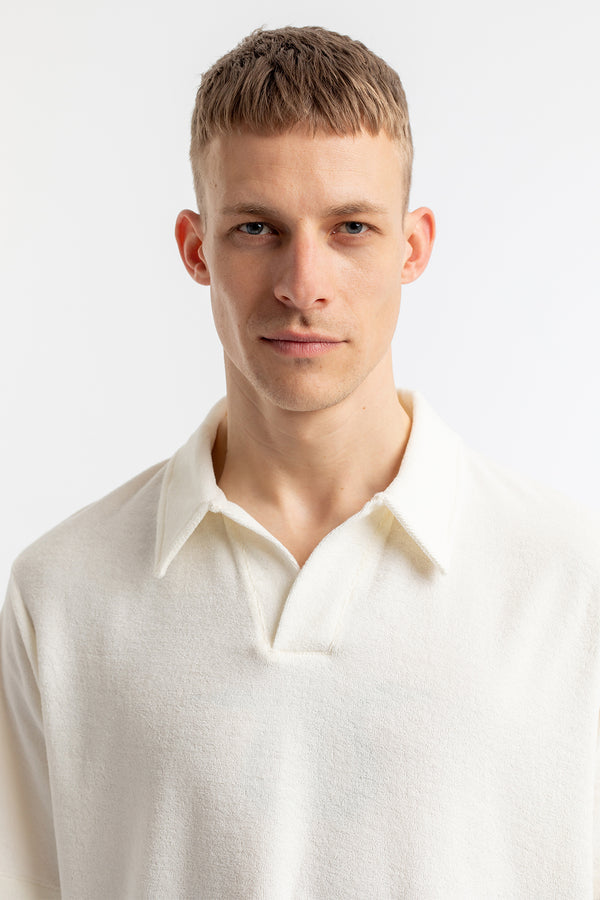 Terry Cotton Polo Off-White - ROTHOLZ