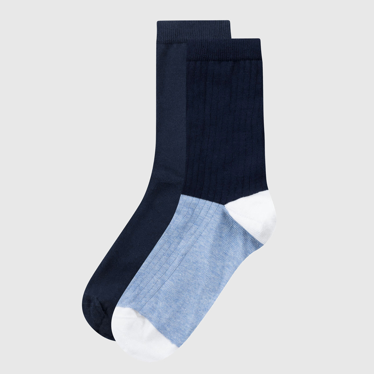 2-pack Ekologiska Strumpor Randiga Blå - KNOWLEDGE COTTON APPAREL