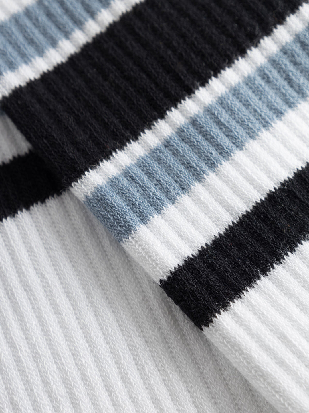 2-pack Organic Striped Long Socks Asley Blue - KNOWLEDGE COTTON APPAREL