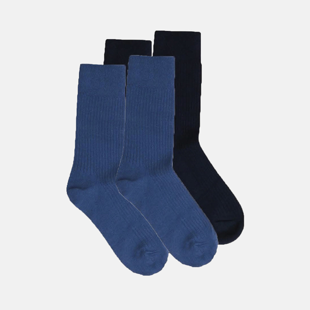 4 Pairs Mix Denim Navy - KNOWLEDGE COTTON APPAREL