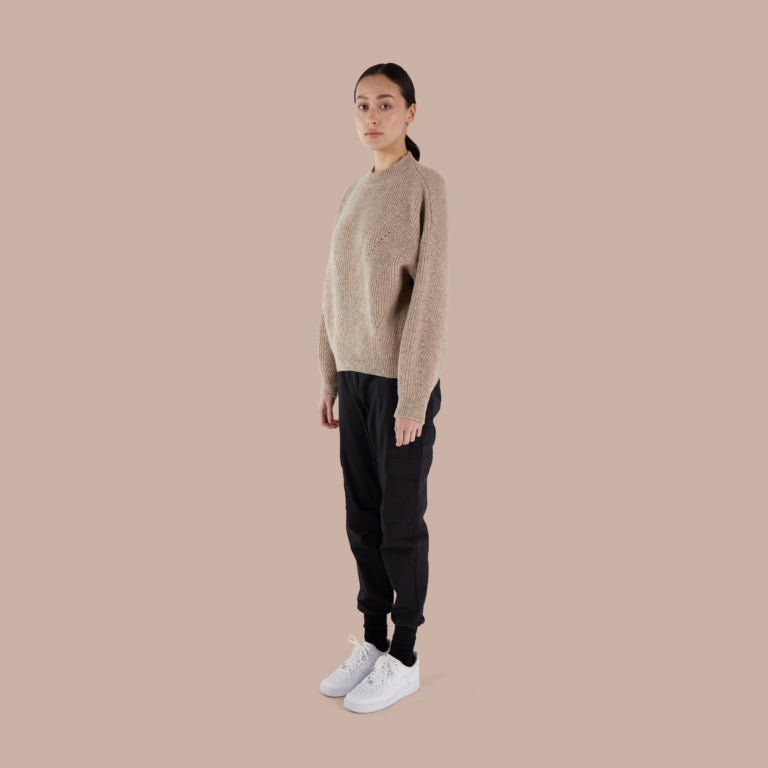 Carla Organic Wool Knit Beige - MAKIA