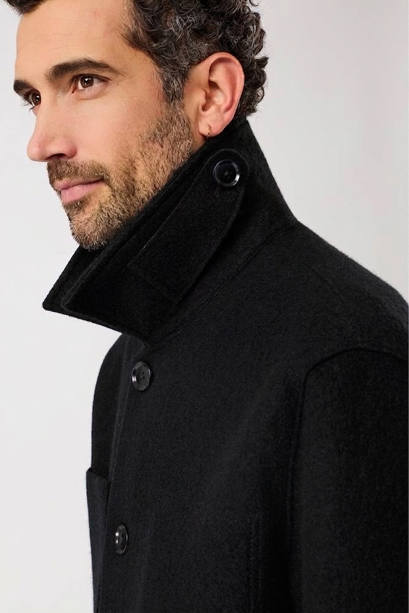 Field Jacket Organic Wool Membrane Tecno Felt Black