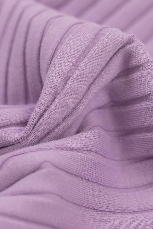 Ribbed Biker Shorts Washed Lavender - ROTHOLZ