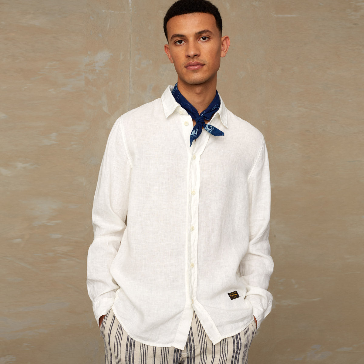 Enda Linen Off-White - KINGS OF INDIGO