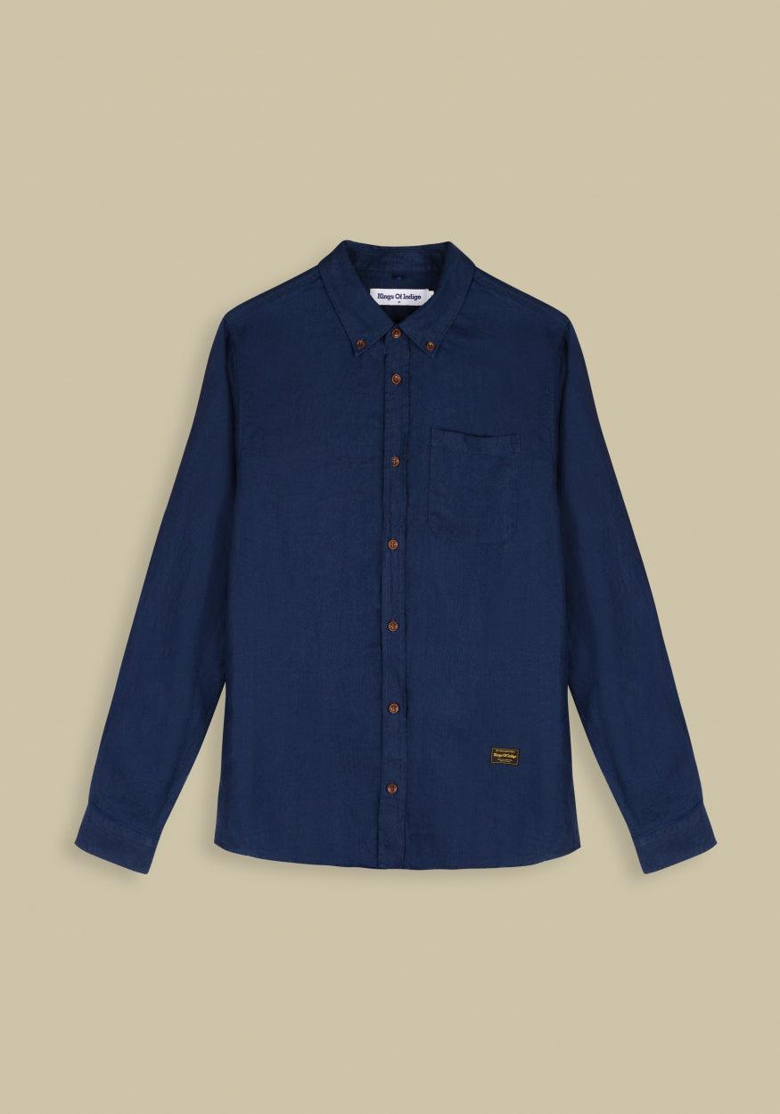 Enda Pocket Worker Blue Linen - KINGS OF INDIGO
