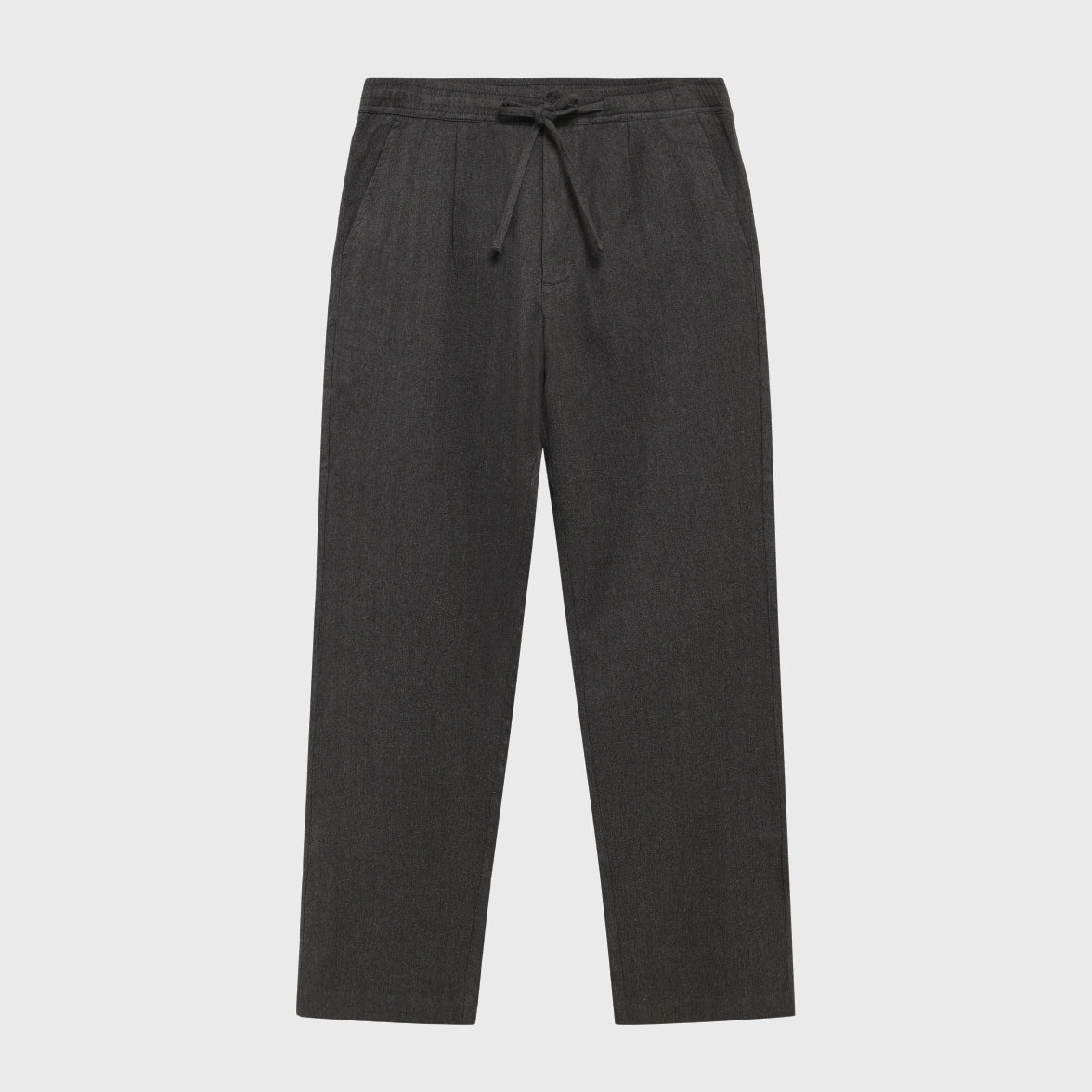 Fig Comfort Herringbone Pants Dark Grey Melange