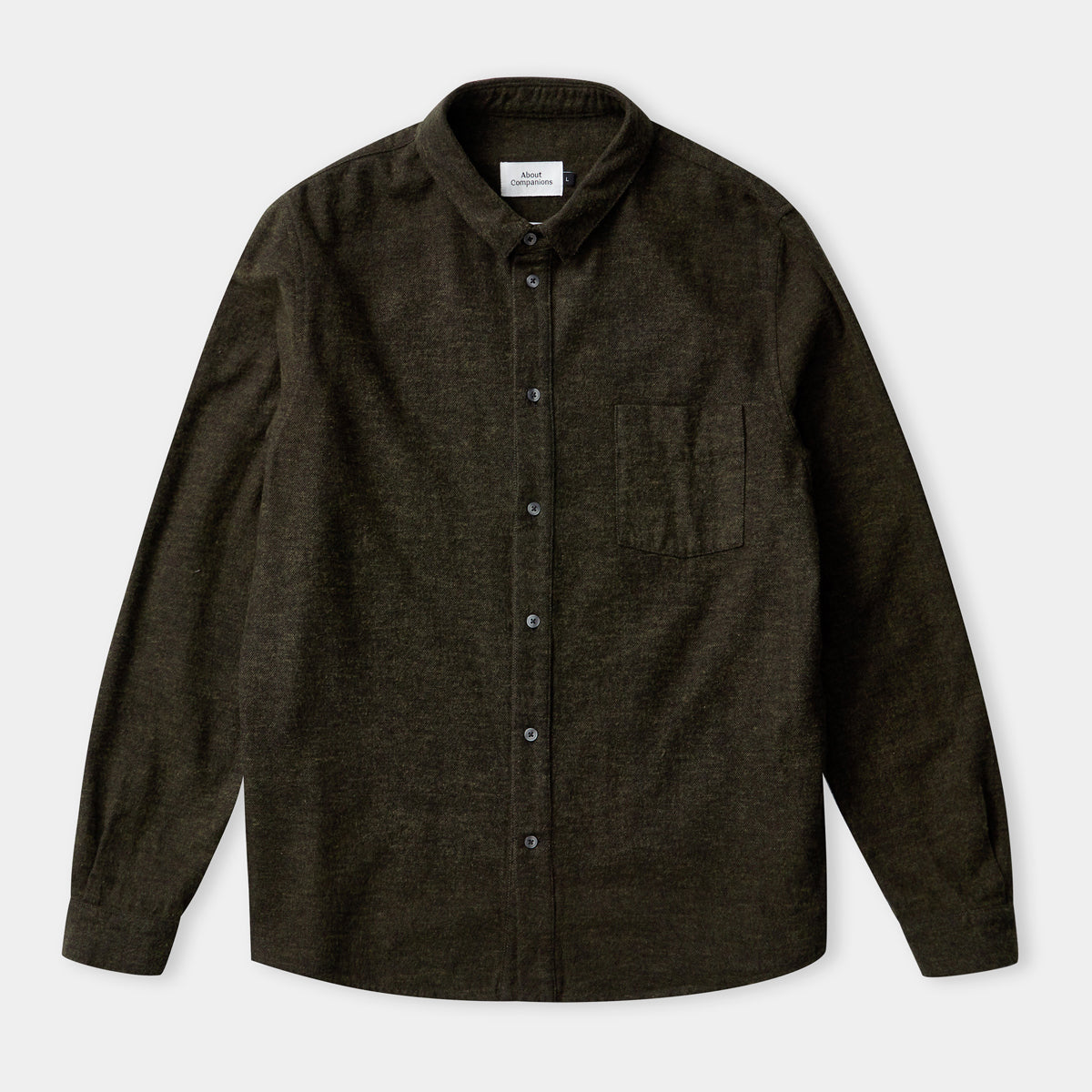 Simon Flannel Shirt Olive - ABOUT COMPANIONS