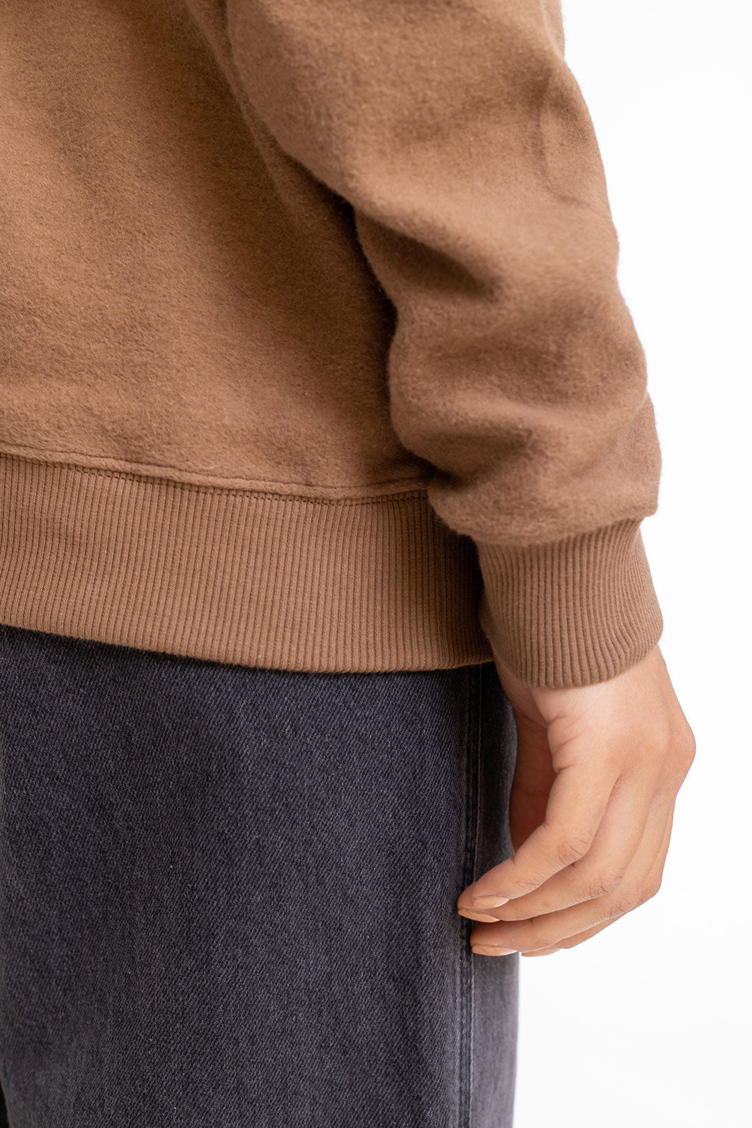 Sweatshirt Big Collar Chestnut - ROTHOLZ