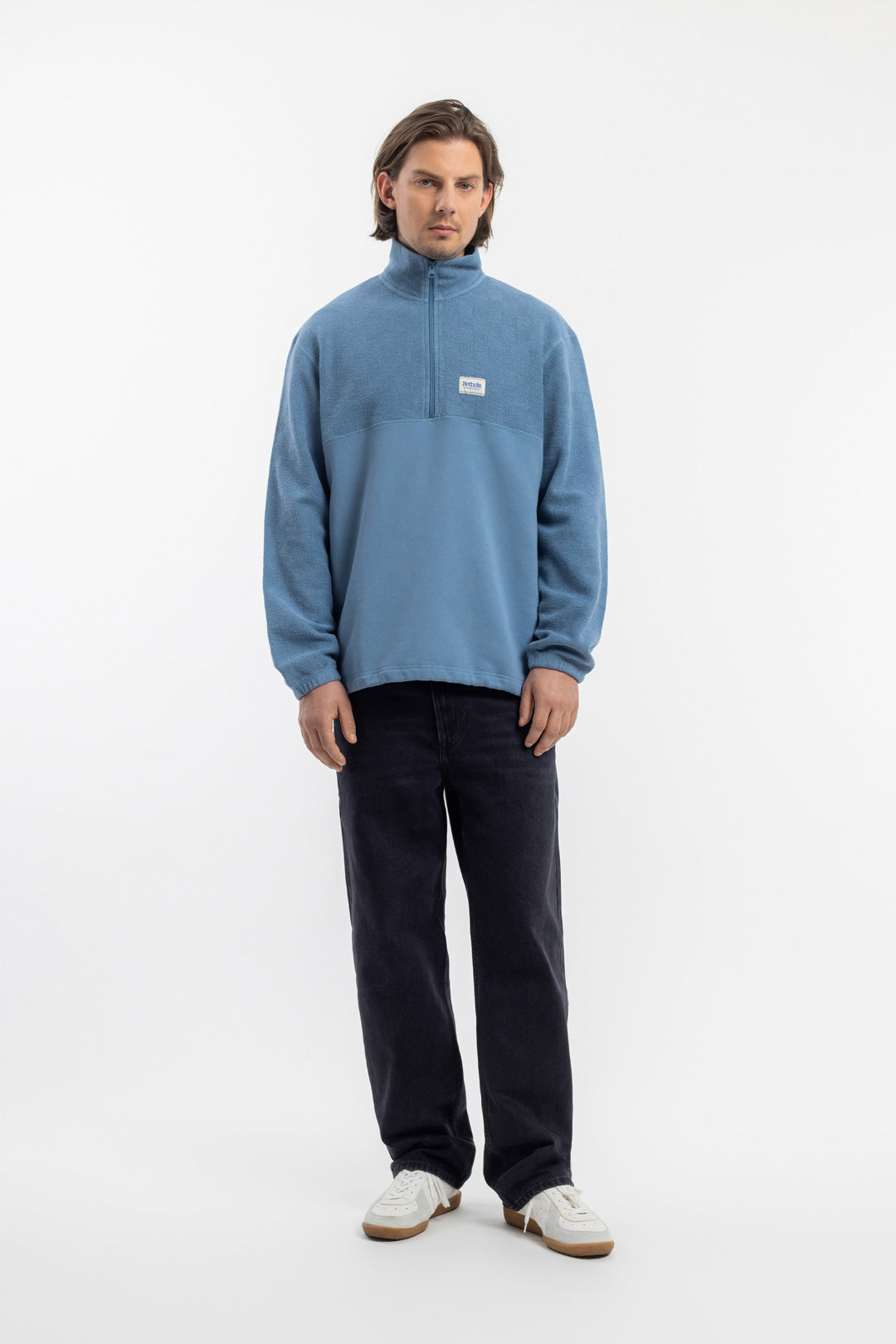 Divided Sweatshirt Stone Blue - ROTHOLZ