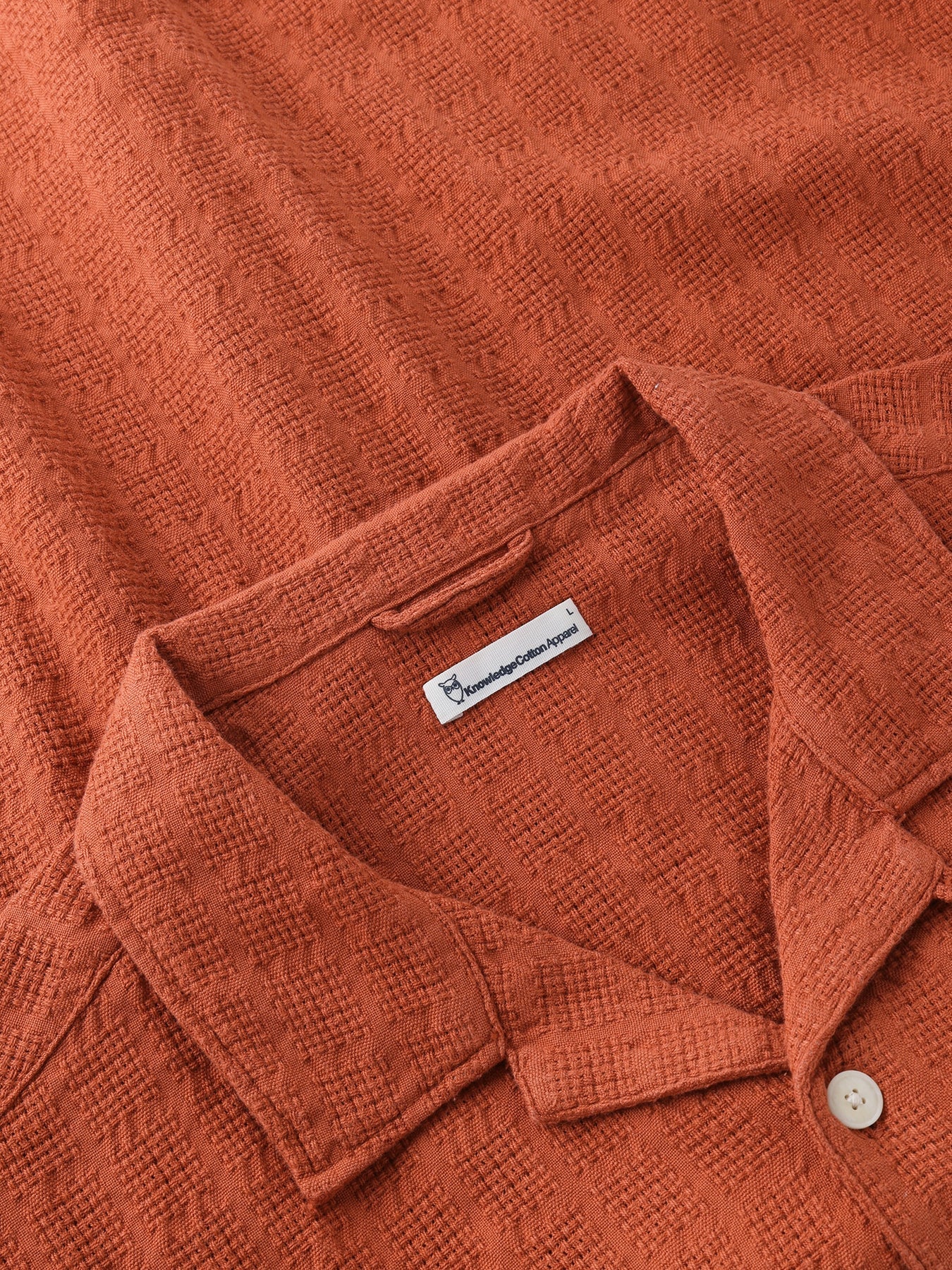 Structure Short Sleeve Shirt Burnt Brick