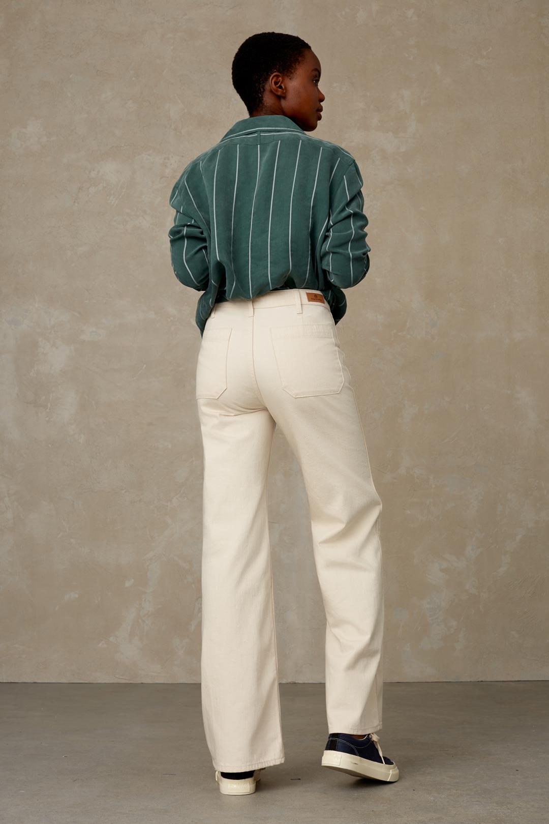 Maud Tencel Forest Stripe - KINGS OF INDIGO
