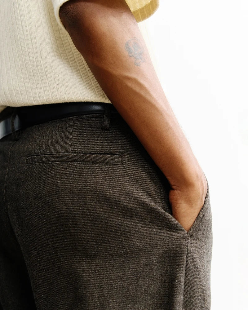 Flannel Everyday Pant Black Brown