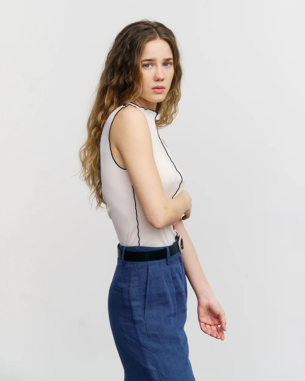 Pin-Tucked Top Organic Cotton Nature White Rotholz