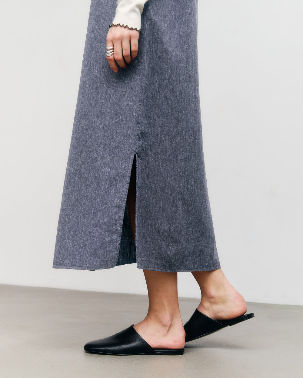 Easy Dress Speckled Navy Organic Cotton