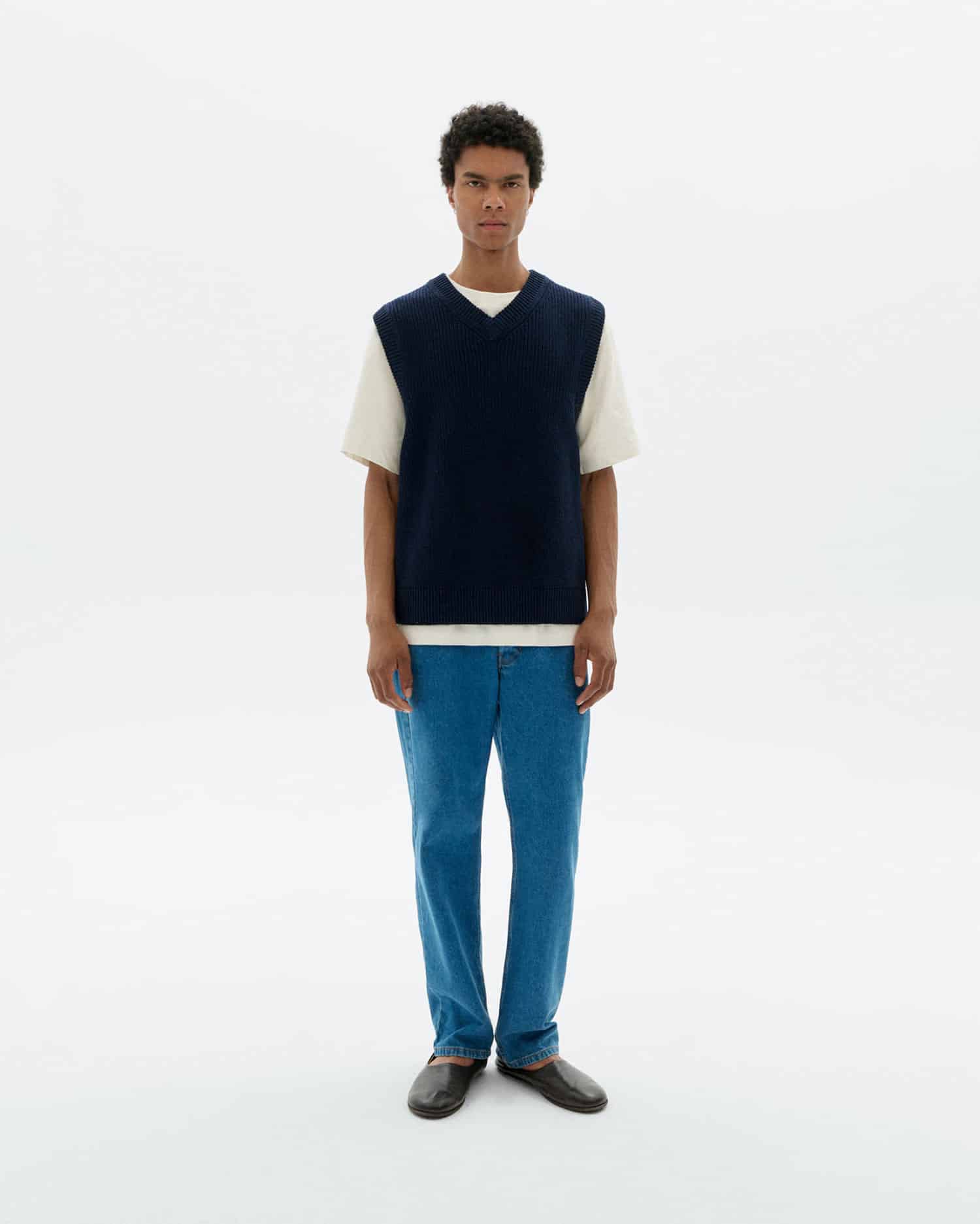 Oliver Knit Vest Navy