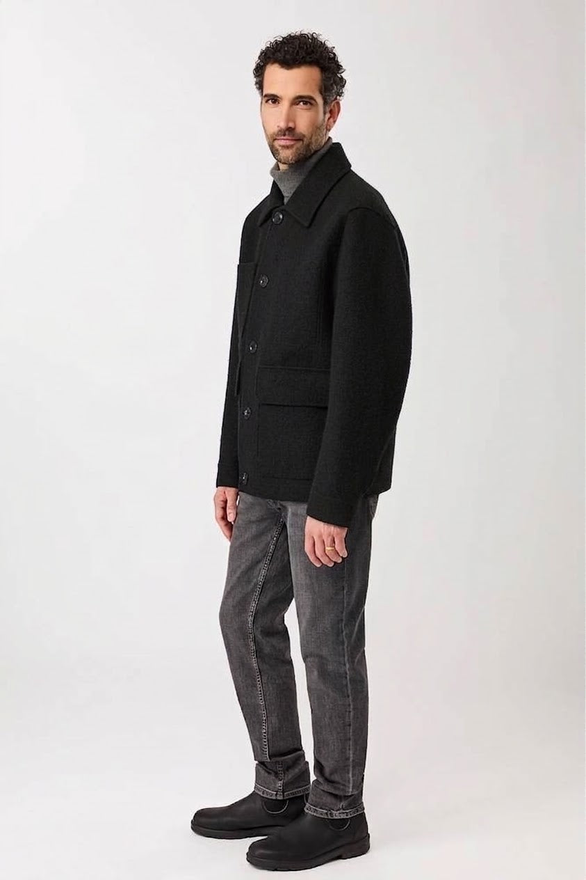 Field Jacket Organic Wool Membrane Tecno Felt Black