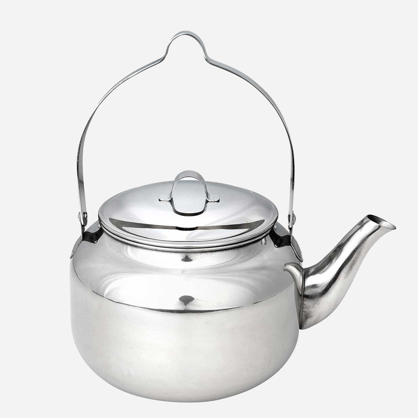 Kaffepanna i rostfritt stål från Hällmark som funkar lika bra på en induktionsspis hemma som över öppen eld ute i naturen.