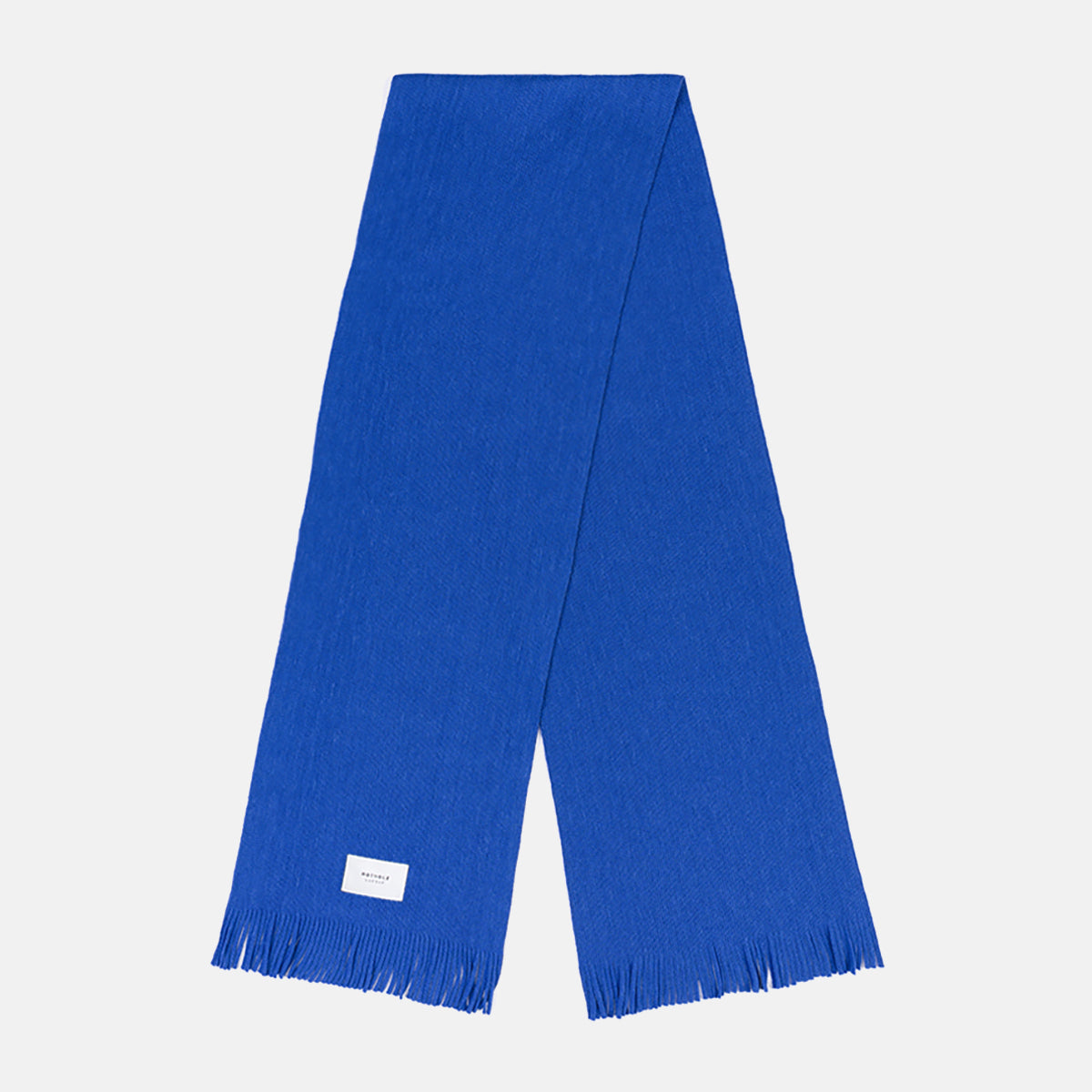Merino Fine Knit Scarf Cobalt Blue - ROTHOLZ