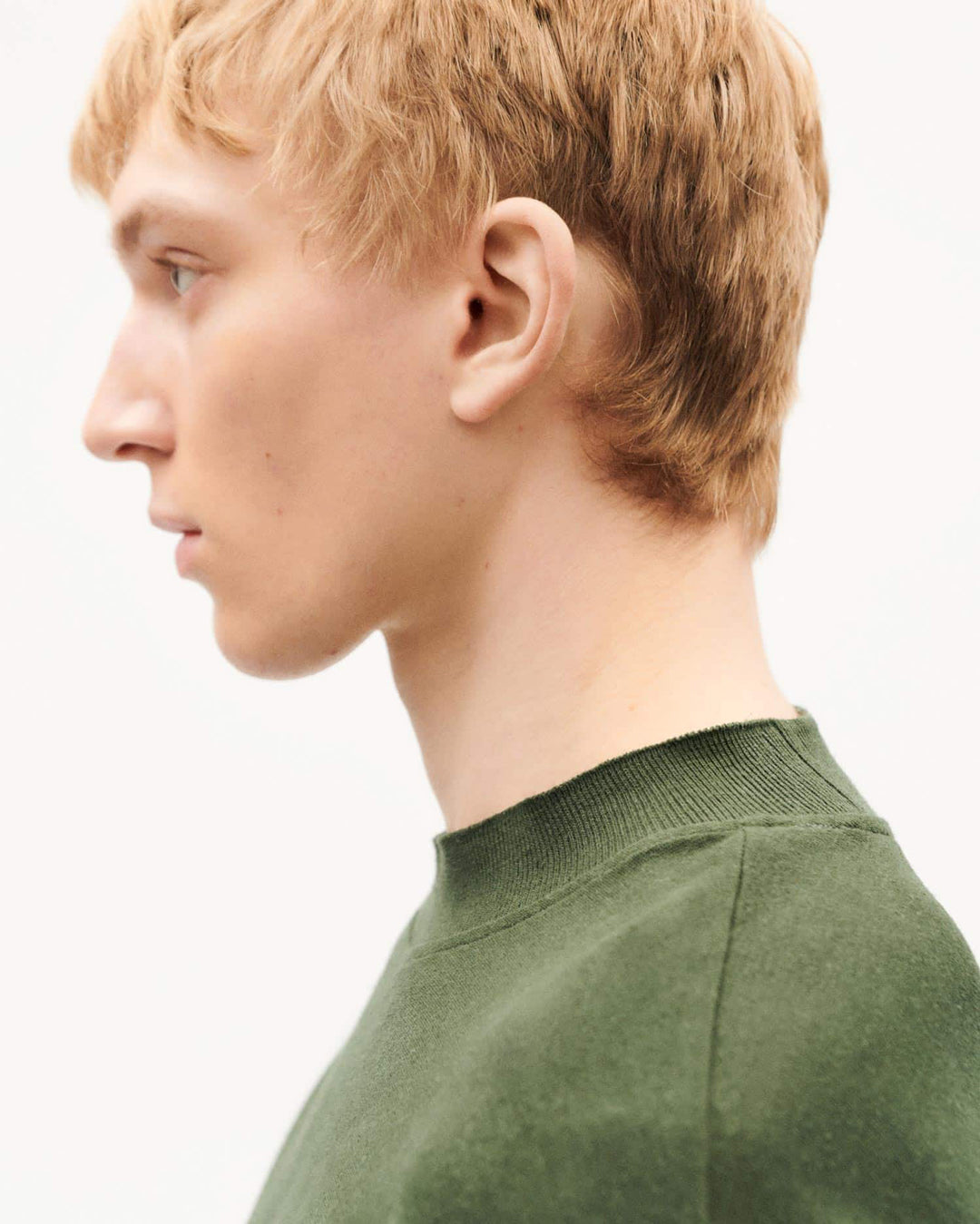Doug Thick Hemp T-shirt Green - THINKING MU