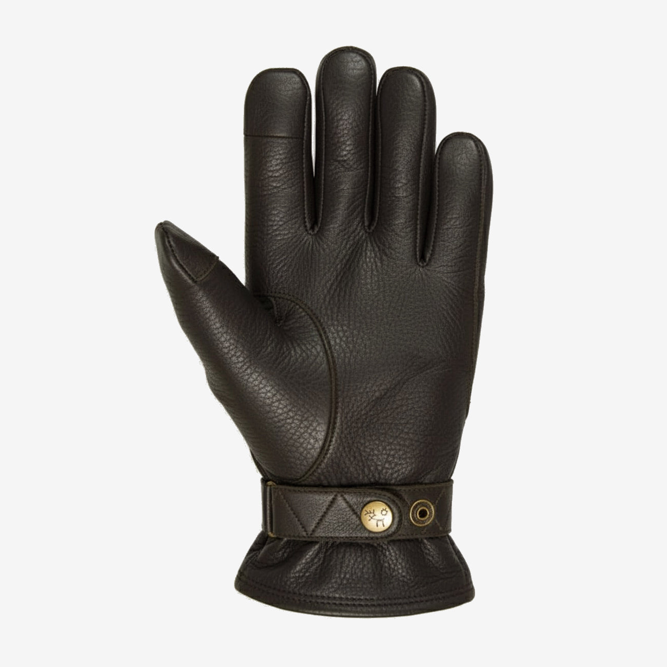 Chicago V5 Herr Ullfodrad Skinnhandske Mörkbrun