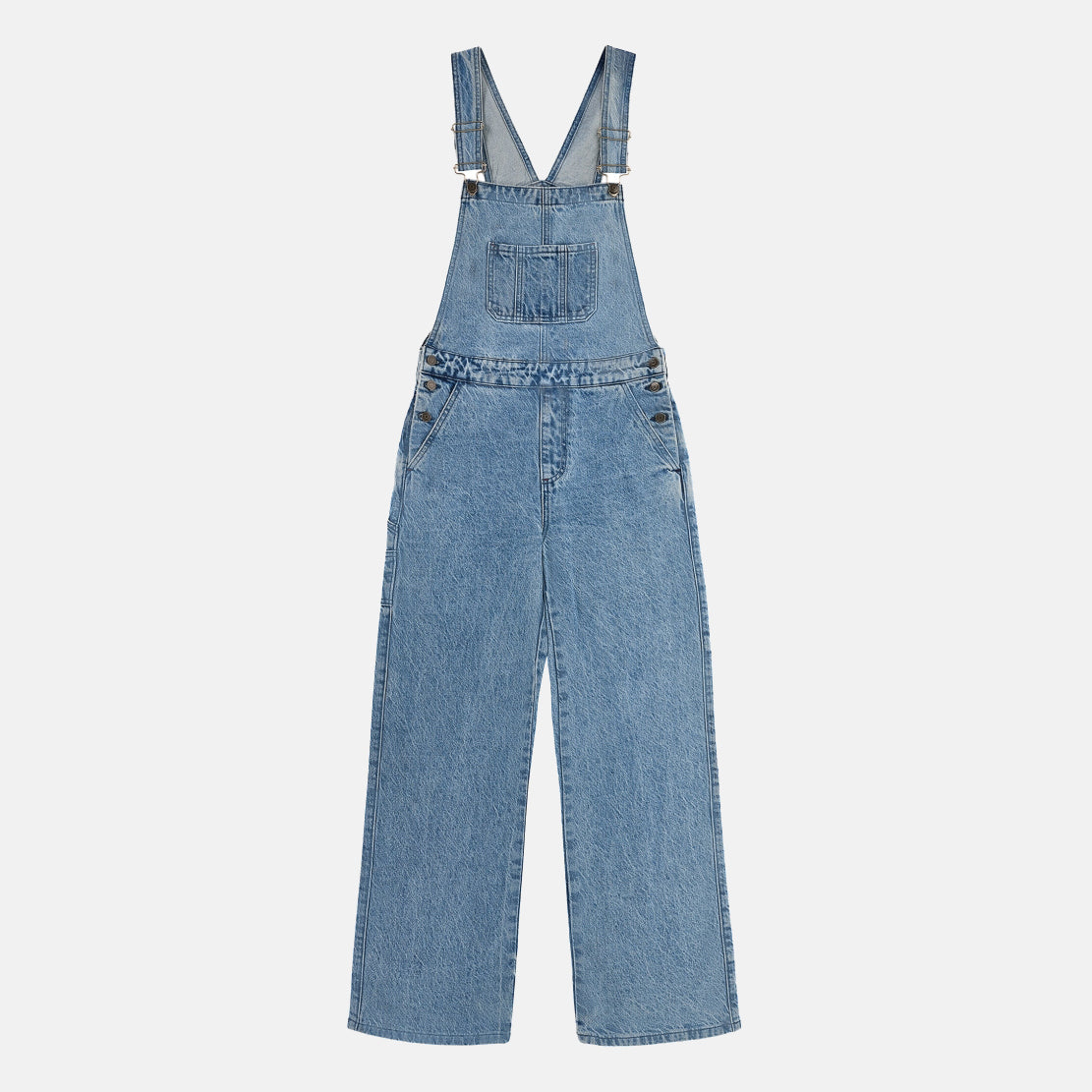 Hängselbyxor Jeans Ekologisk Bomull Stentvättade - KNOWLEDGE COTTON APPAREL