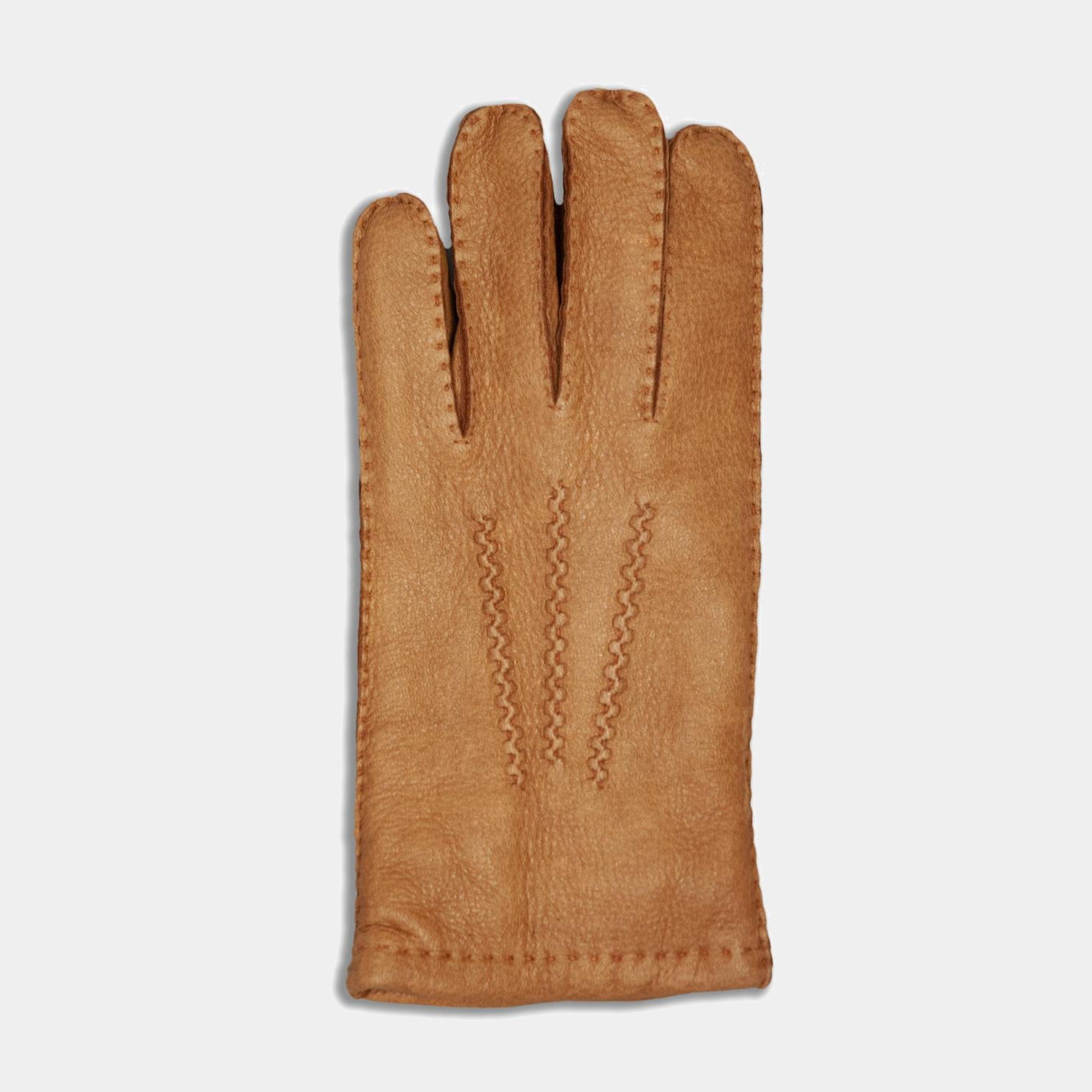 Helsinki Herr Ullfodrad Skinnhandske Ljusbrun