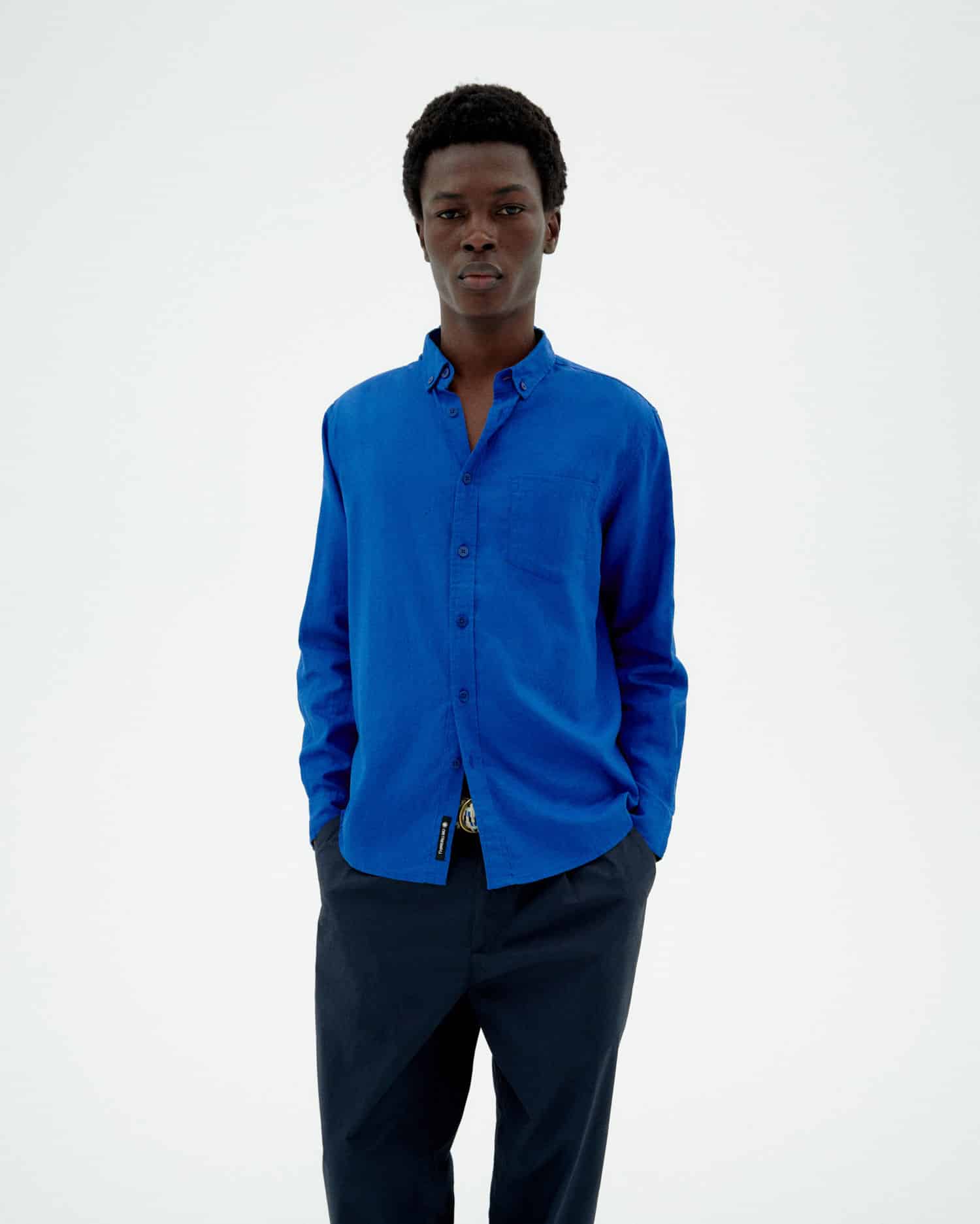 Ant Hemp & Tencel Shirt Indigo Blue