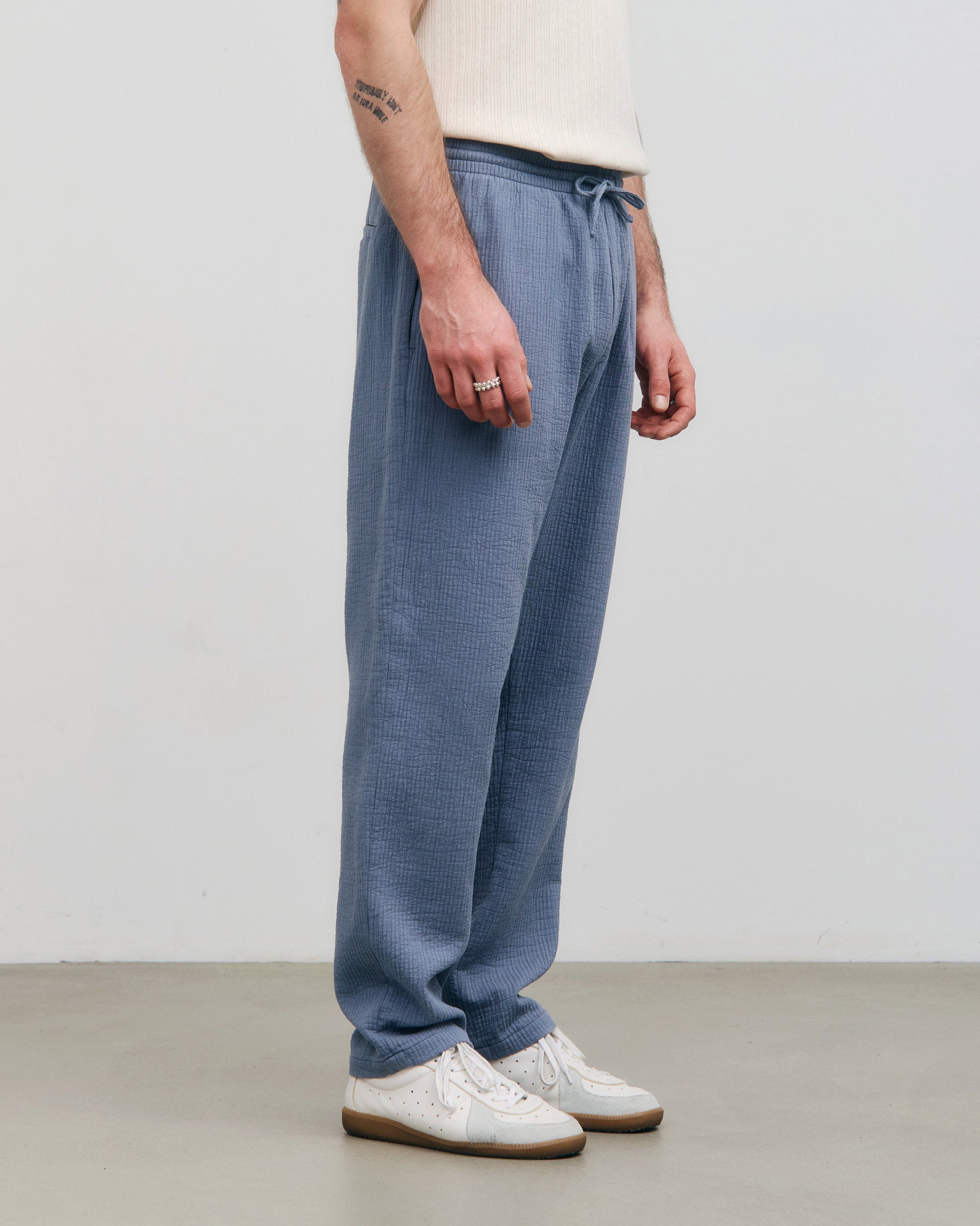 Relaxed Pants Stone Blue