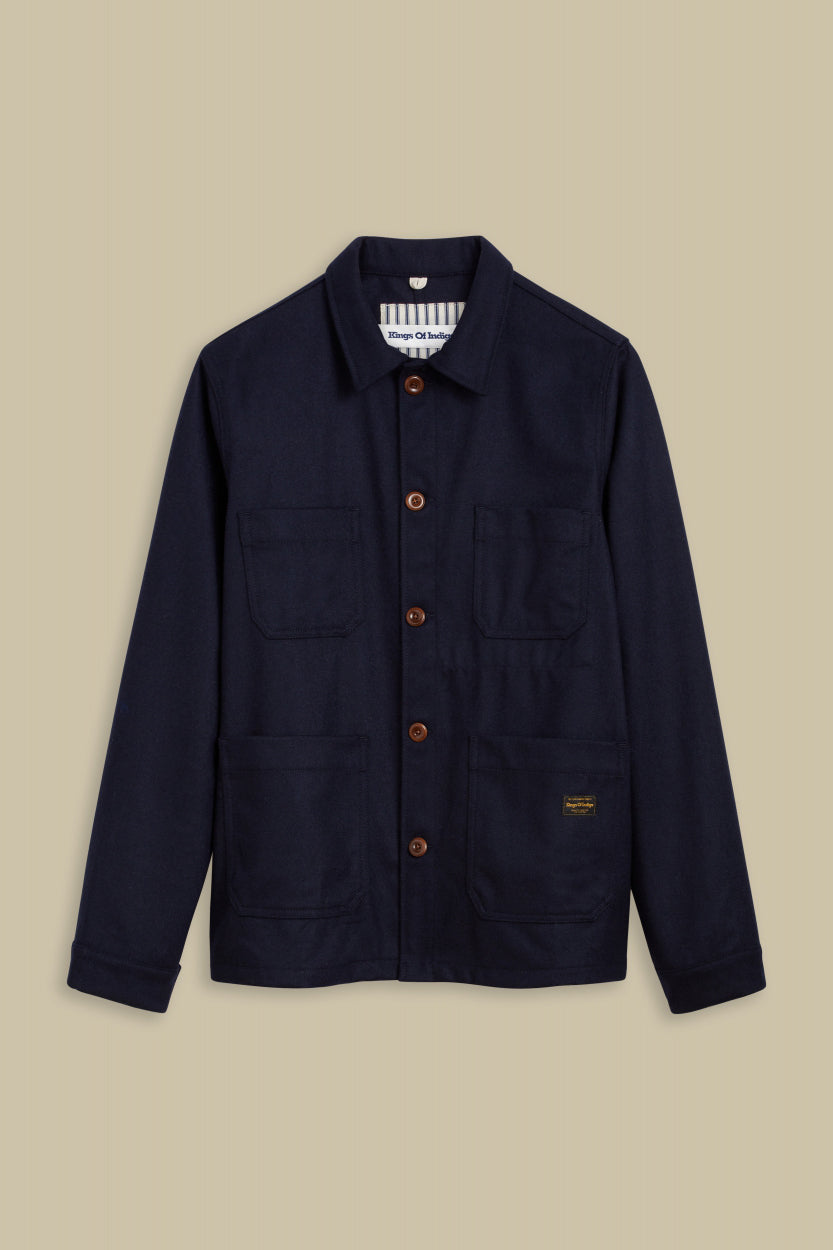 Duncan Wool Jacket Navy - KINGS OF INDIGO