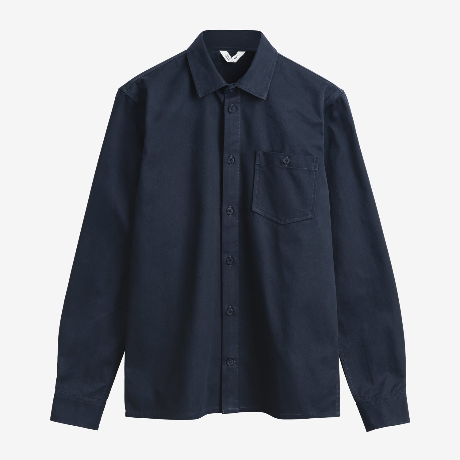 Twill Skjorta Herr Navy