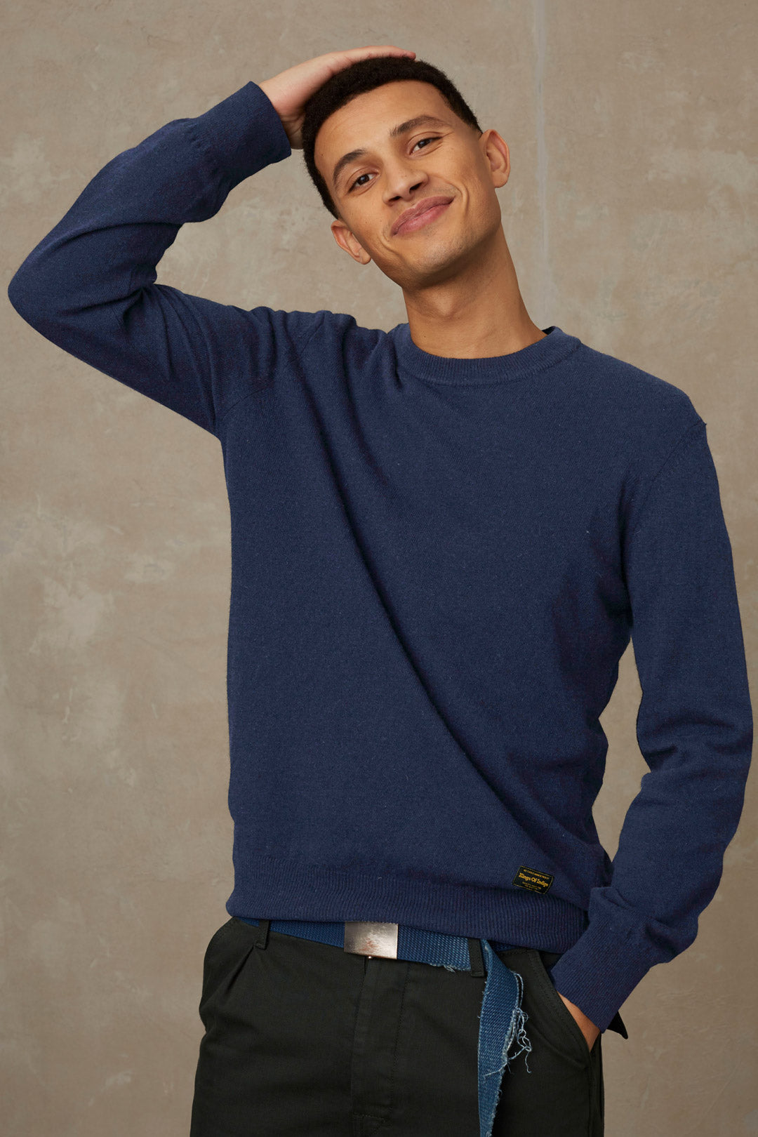 Hideo Wool Blue Melange - KINGS OF INDIGO