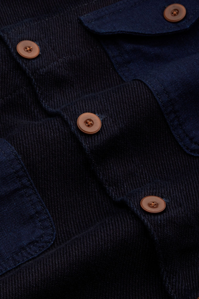 Angus Dark Indigo Overshirt - KINGS OF INDIGO