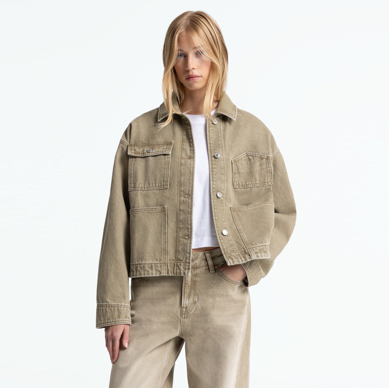 Ingrid Retro Beige Clean Jacket