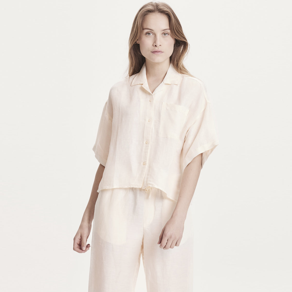 Juniper Linen Tencel Buttercream - KNOWLEDGE COTTON APPAREL