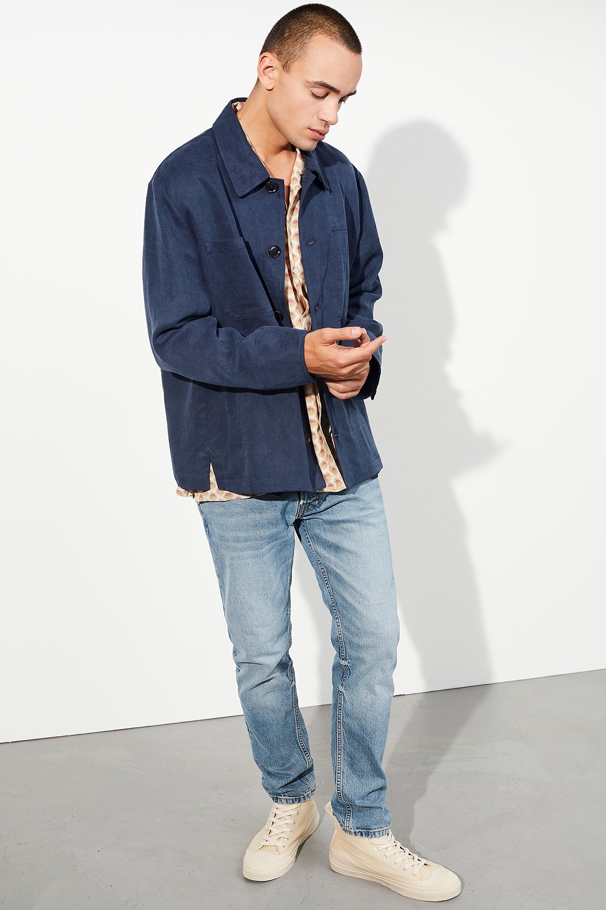 Yorkville Organic Linen Tencel Jacket Eclipse - LANGERCHEN