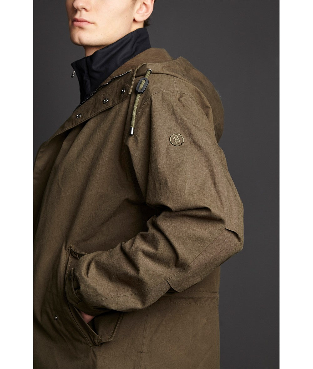 Stockton Parka Military Waxed - LANGERCHEN