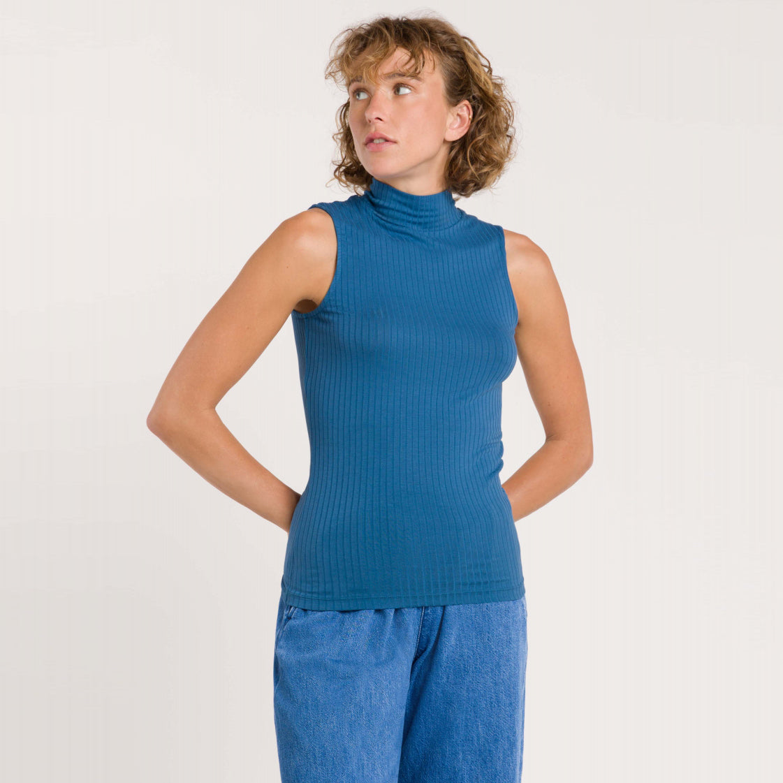 Jacobina SLeeveless EcoVero Dark Blue - KINGS OF INDIGO