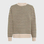 Lambswool Jaquard Crew Neck Knit Green