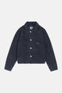 Jeena Stripe Denim Jacket Black Worn