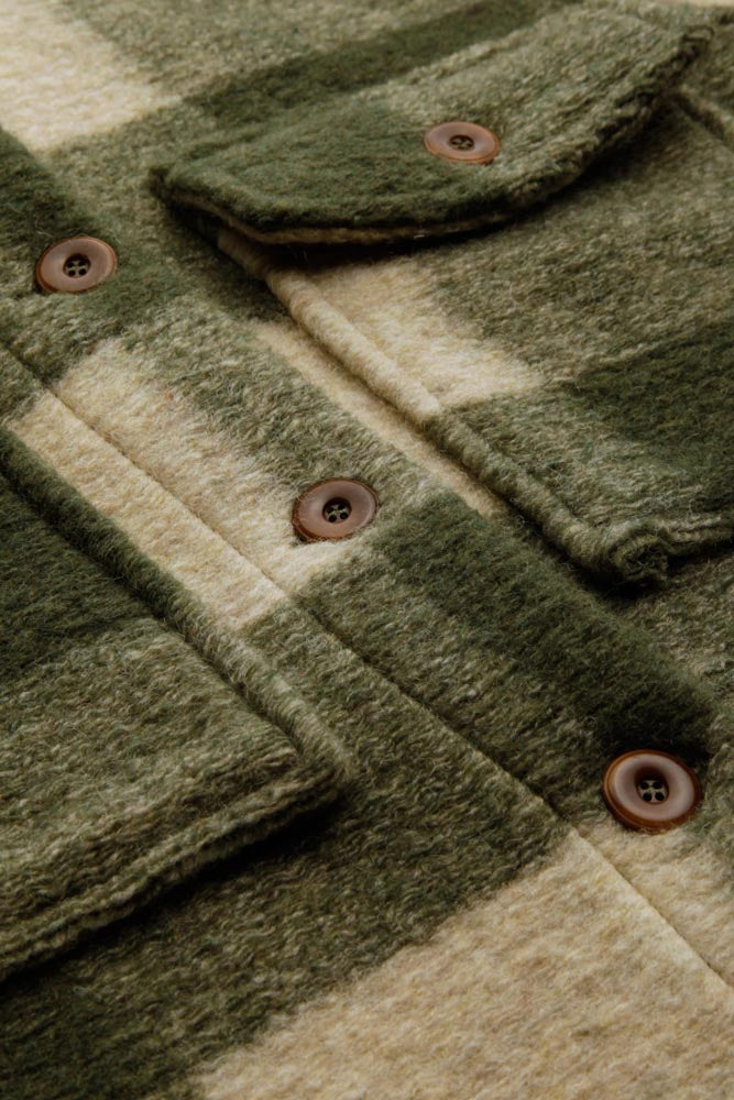 Kaiser Wool Forest Green Check - KINGS OF INDIGO
