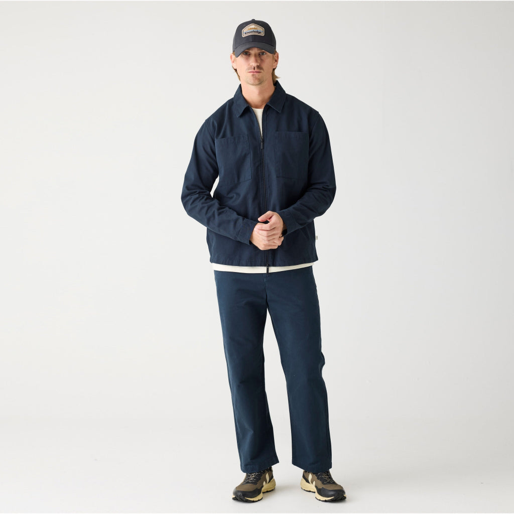 Flint Wide Twill Pants Night Sky