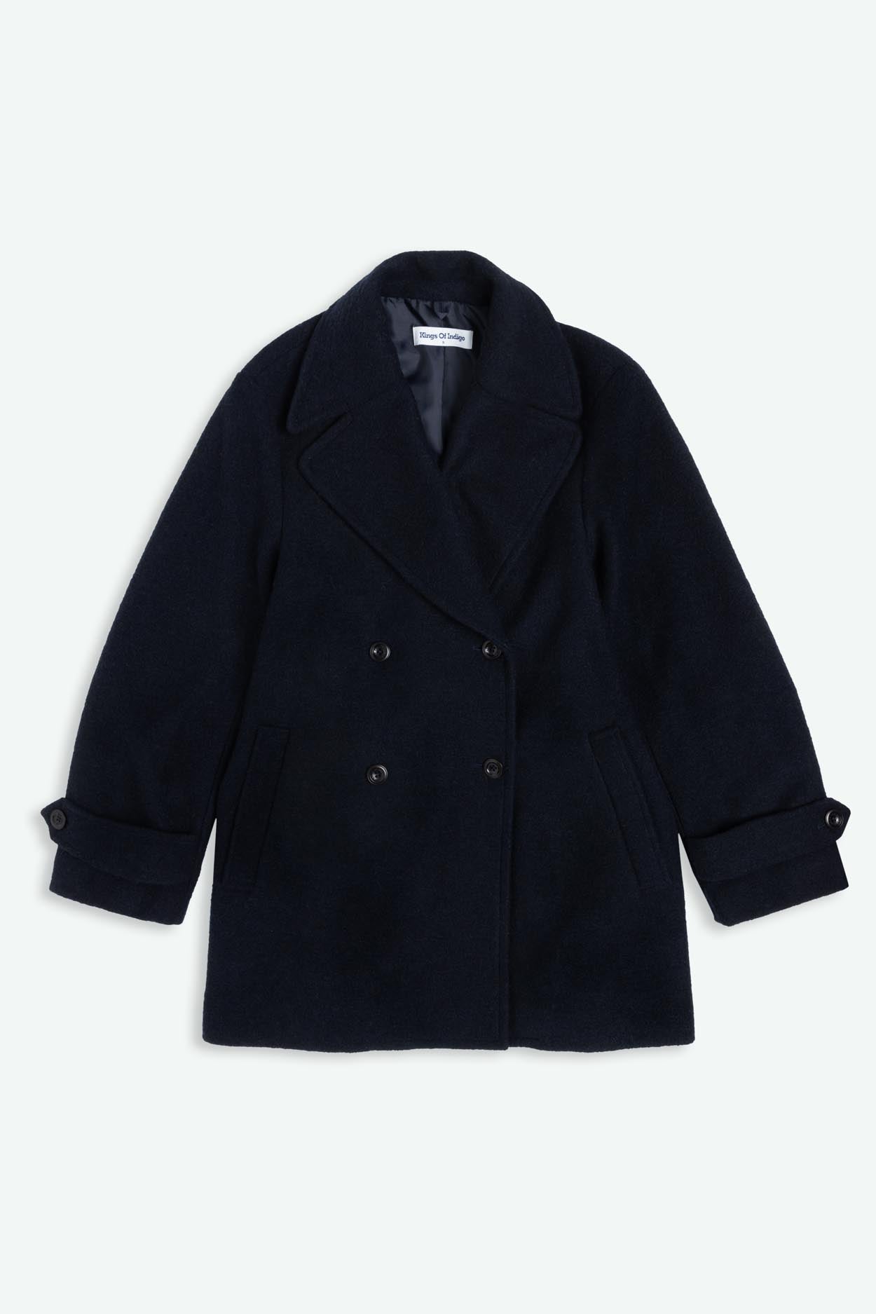 Onna Recycled Wool Coat Maritime Blue