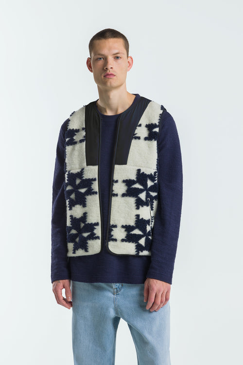 Tenji Wool Vest Windmill Unisex - KINGS OF INDIGO