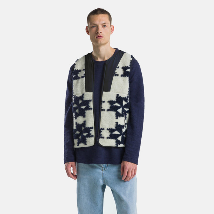Tenji Wool Vest Windmill Unisex - KINGS OF INDIGO