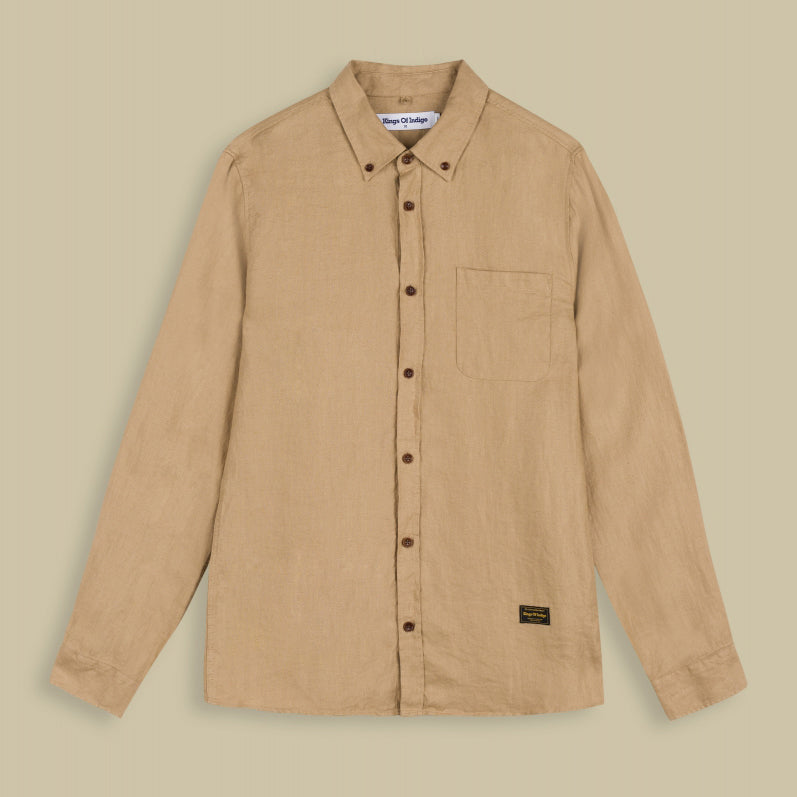 Enda Pocket Beige Linen - KINGS OF INDIGO