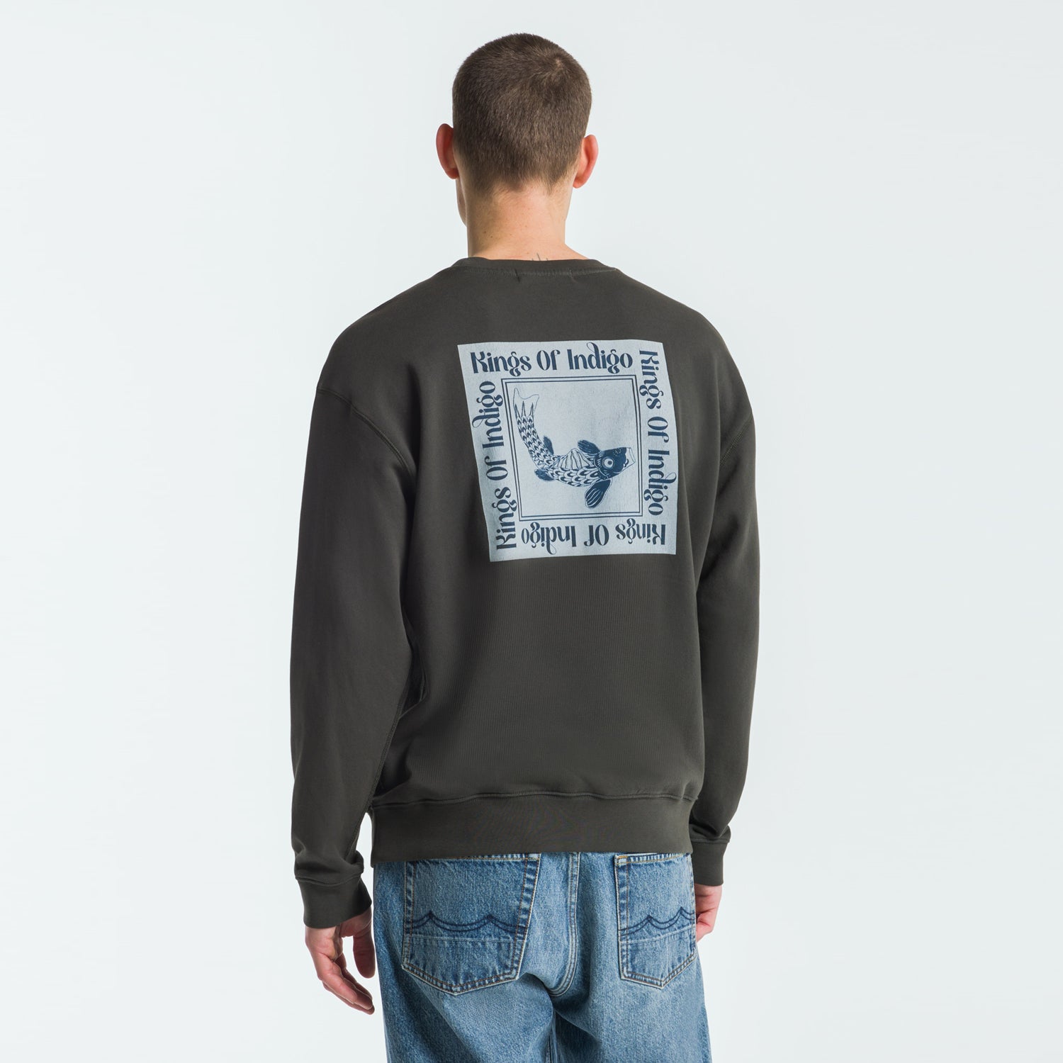Neil Peat Square Carp Sweatshirt - KINGS OF INDIGO