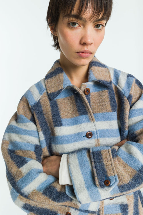 Reizei Wool Jacket Square Jacquard - KINGS OF INDIGO