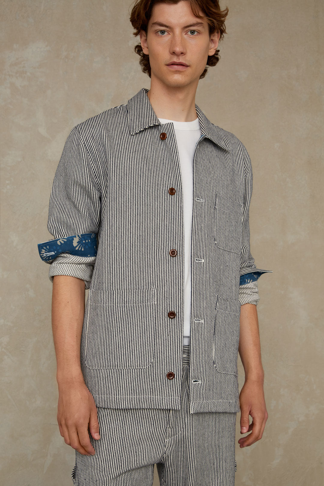Emyr Jacket Hickory Stripe - KINGS OF INDIGO
